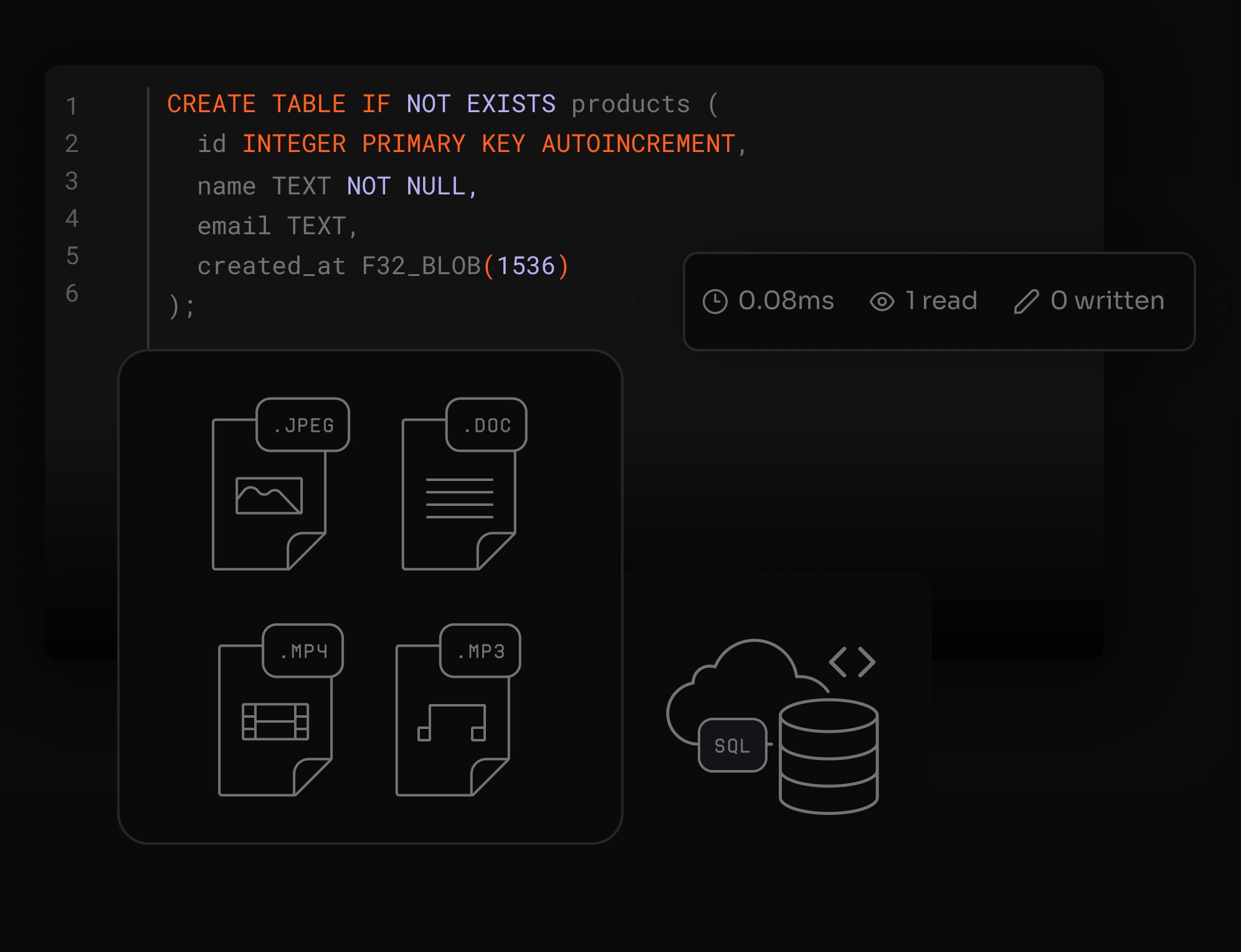Motor libSQL con búsqueda vectorial y algoritmos de similitud.